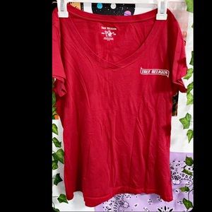pretty red True Religion v-neck